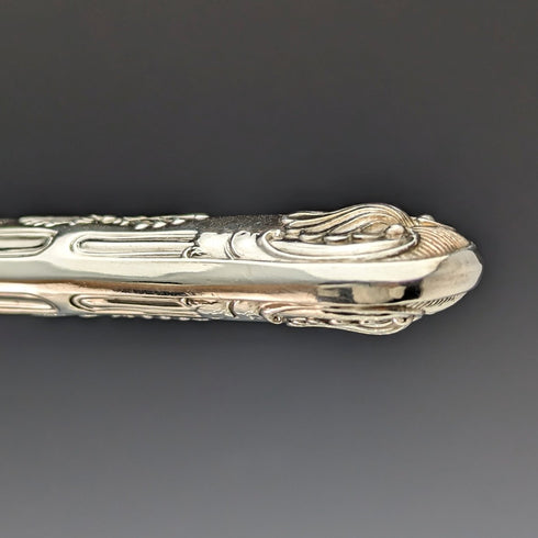 Circa 1930 British Vintage Silver Plated Fish Cutlery 6 Pair Set Hukin & Heath
